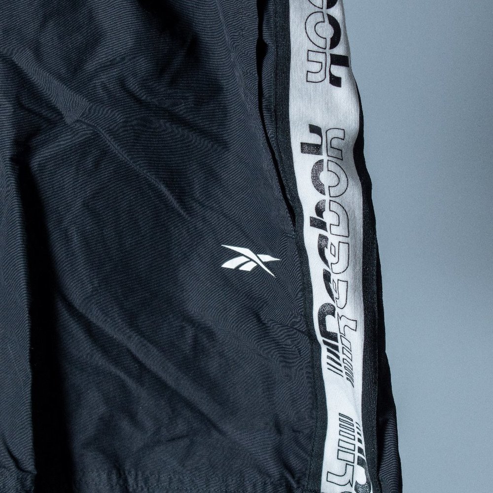 Vintage '90s Reebok Running Shorts with Logo Side Stripes - Picture 2 of 4